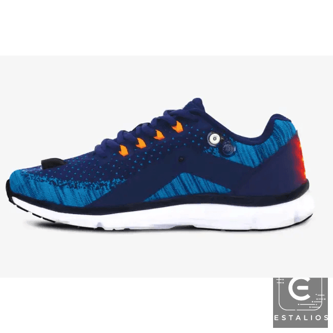 Illuminated Night Runner Shoes in Blue and Purple for Safety - Estalios
