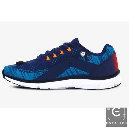 Illuminated Night Runner Shoes in Blue and Purple for Safety - Estalios