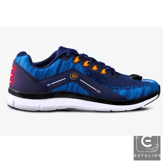 Illuminated Night Runner Shoes in Blue and Purple for Safety - Estalios