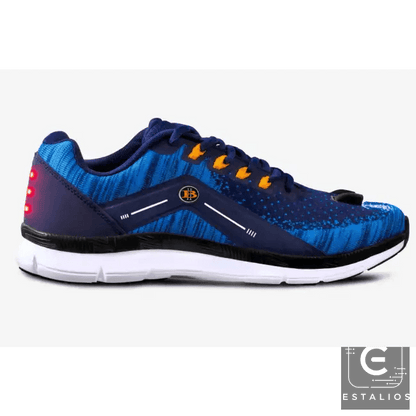 Illuminated Night Runner Shoes in Blue and Purple for Safety - Estalios