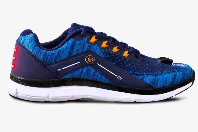 Illuminated Night Runner Shoes in Blue and Purple for Safety - Estalios