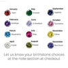 Birthstone gemstone chart.