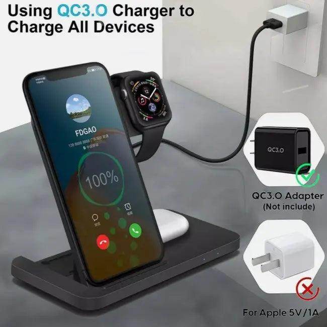 Power Up Instantly with Our Multi-Device Wireless Charger - Estalios