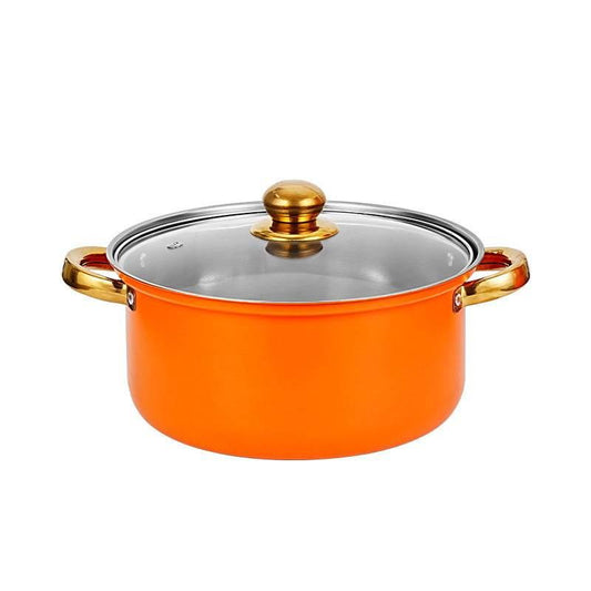 Gleaming Gold Kissed Cookware: Ignite Your Kitchen! Elevate your culinary experience with this stunning cookware set, featuring eye catching colors and luxurious gold - Estalios