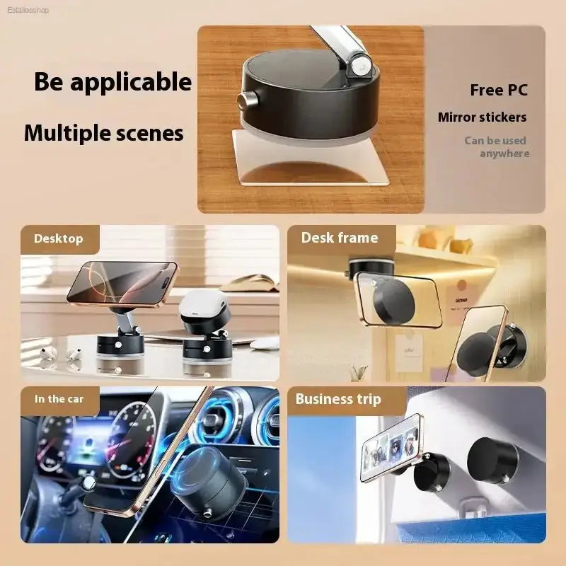 Innovative Magnetic Car Phone Holder with Suction Cup for Hands - Free Navigation - EstaliosShop