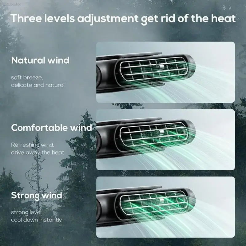 JOYTUTUS Car Seat Fan USB Plug-In Dual Turbo High Wind Power Car Interior Rear Pillow Car Fan with Independent Switch & Adjustable Air Outlet for Personalized Comfort