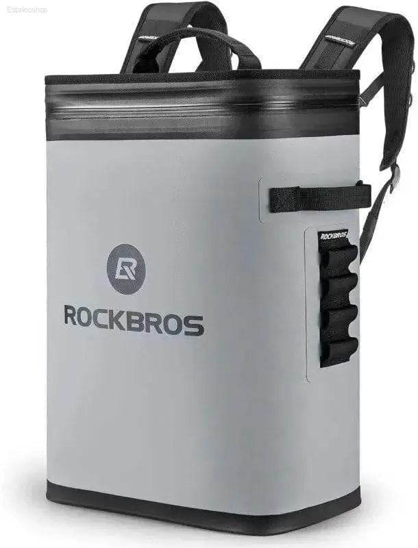 Gray waterproof backpack with black trim.