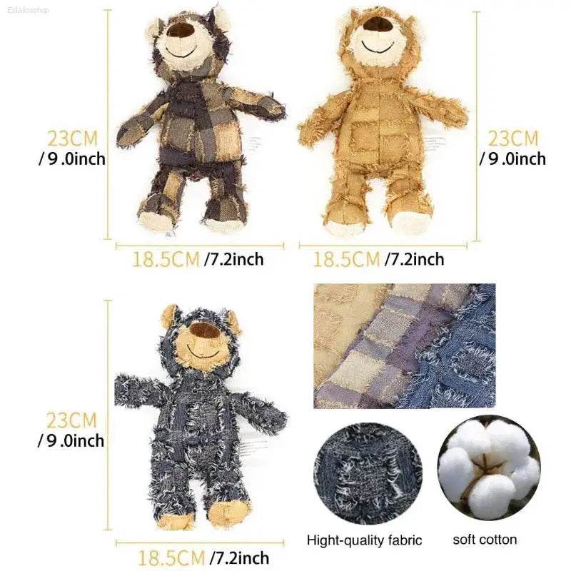 Interactive Plush Pet Teddy Bear Soundmaking Dog Toy - Estalios