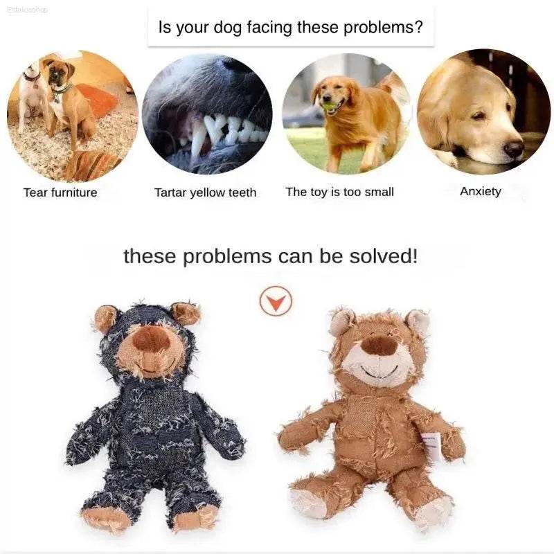 Interactive Plush Pet Teddy Bear Soundmaking Dog Toy - Estalios