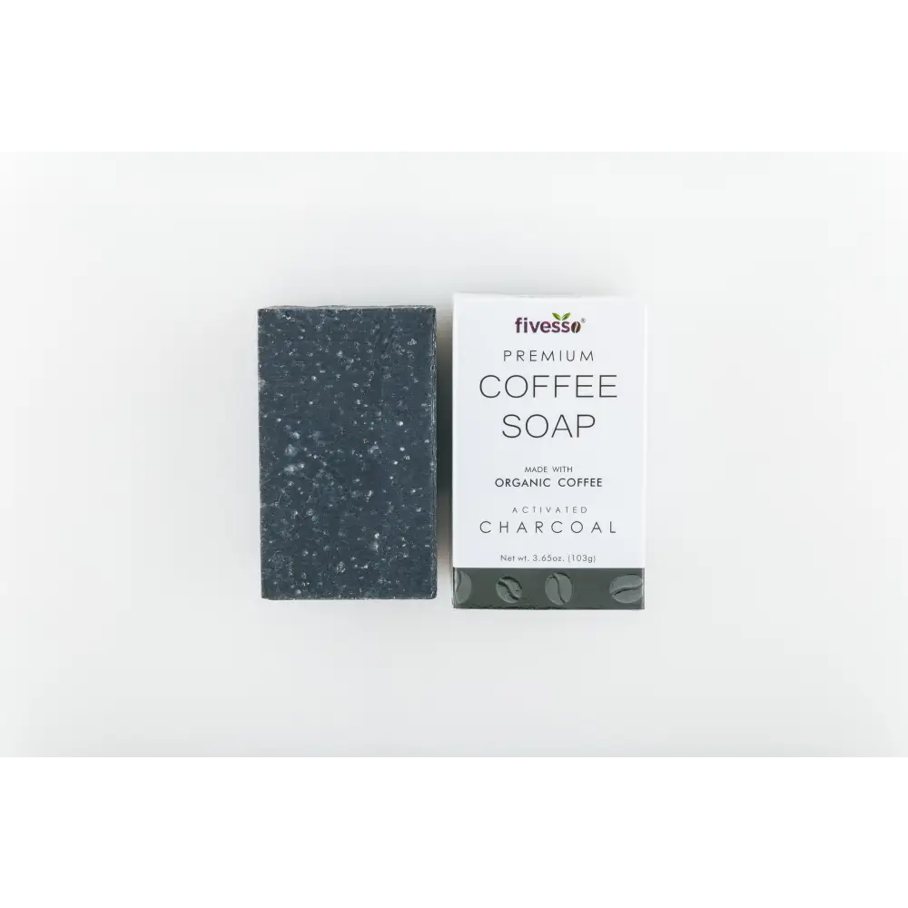 Premium Activated Charcoal Coffee Soap bar that refreshes and cleanses your skin