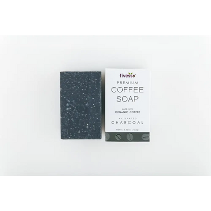 Premium Activated Charcoal Coffee Soap bar that refreshes and cleanses your skin