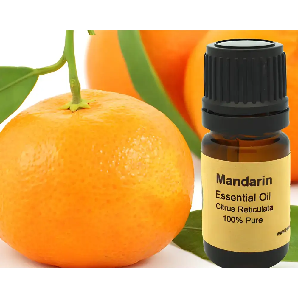 Mandarin essential oil in a brown glass bottle for Invigorating Mandarin Essential Oil 15ml