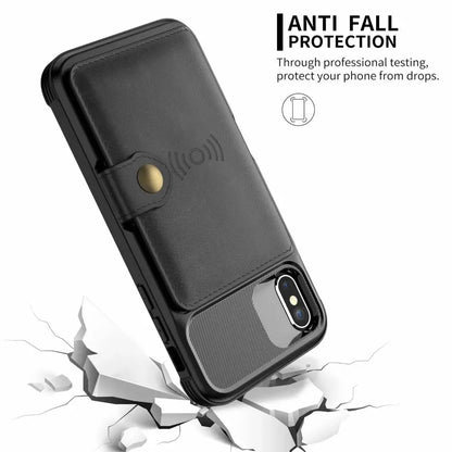 Black leather phone case for iPhone 13 Pro Max Wallet Cases SOLD with magnetic feature