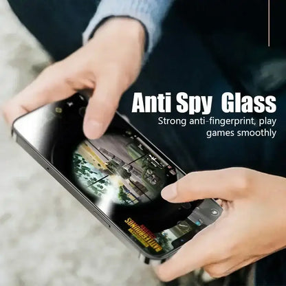 Anti-spy phone screen protector for iPhone XS Max Stealth Screen Guard on display