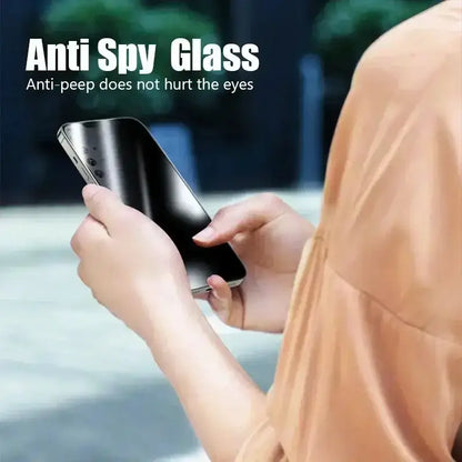 Anti-spy phone screen protector for iPhone XS Max, perfect for privacy on the go