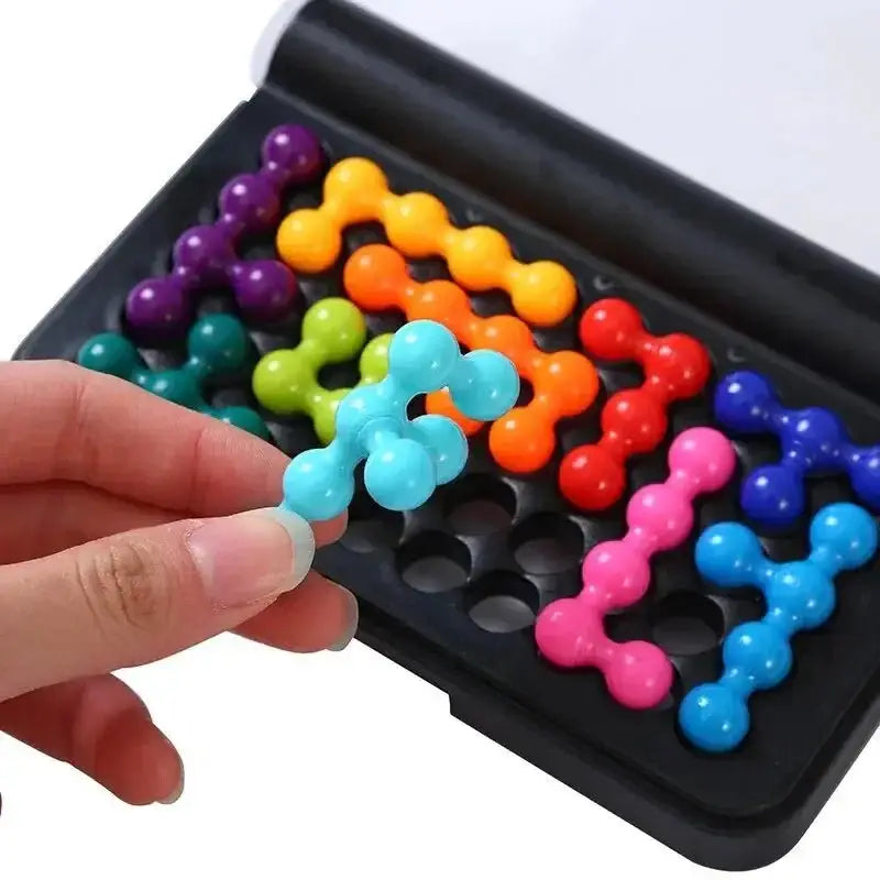 Colorful bead puzzle for IQ Fit Brain Teaser Puzzle Board Game with classic pyramid plate