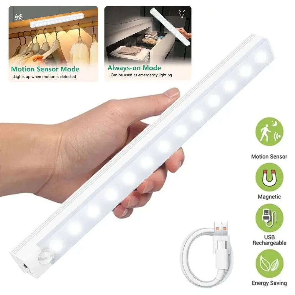 Rechargeable Iralan motion sensor LED cabinet light with USB for easy use