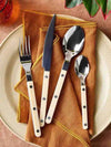 Elegant Ivory Silverware with Cool Light Green Accents for Stylish Dining - Estalios