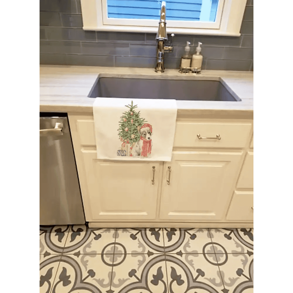 Jack Russell Terrier Kitchen Towel Set for Christmas - Estalios