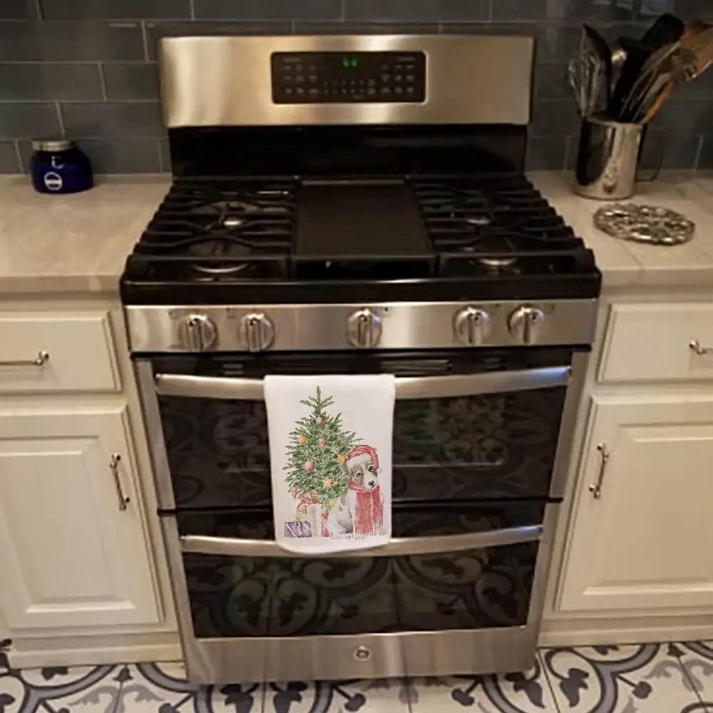 Jack Russell Terrier Kitchen Towel Set for Christmas - Estalios