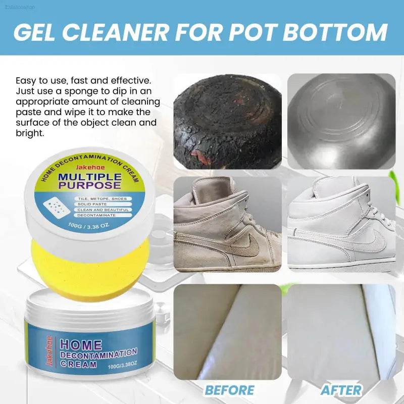 Cleaning paste for pots and other surfaces.