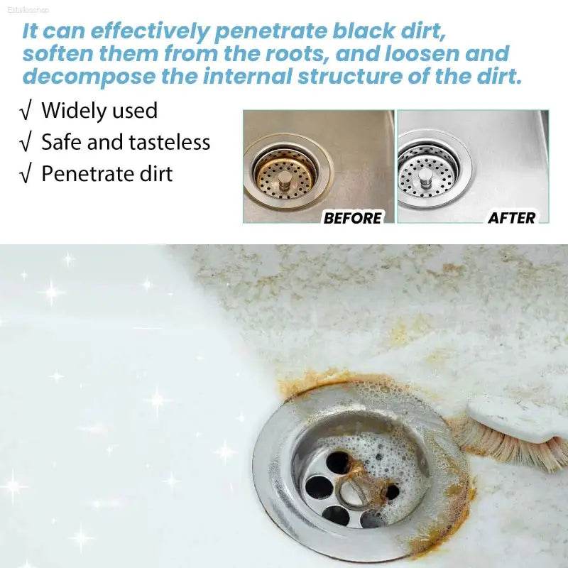 Drain cleaner advertisement.
