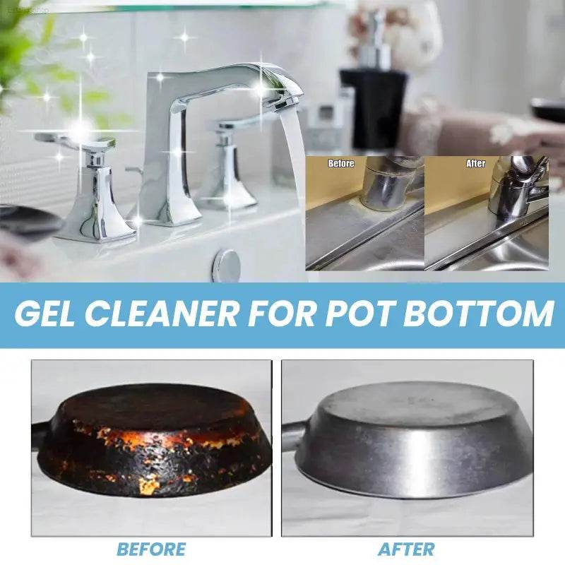 Pot bottom cleaning gel.