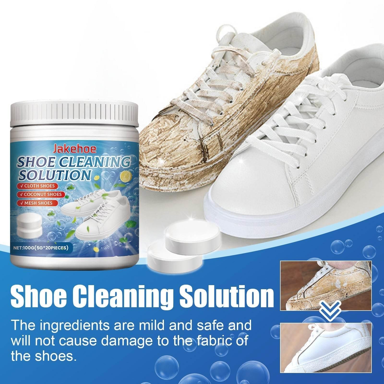 Jakehoe Small White Shoe Cleaning Tablets for Bright White Sneakers - Estalios