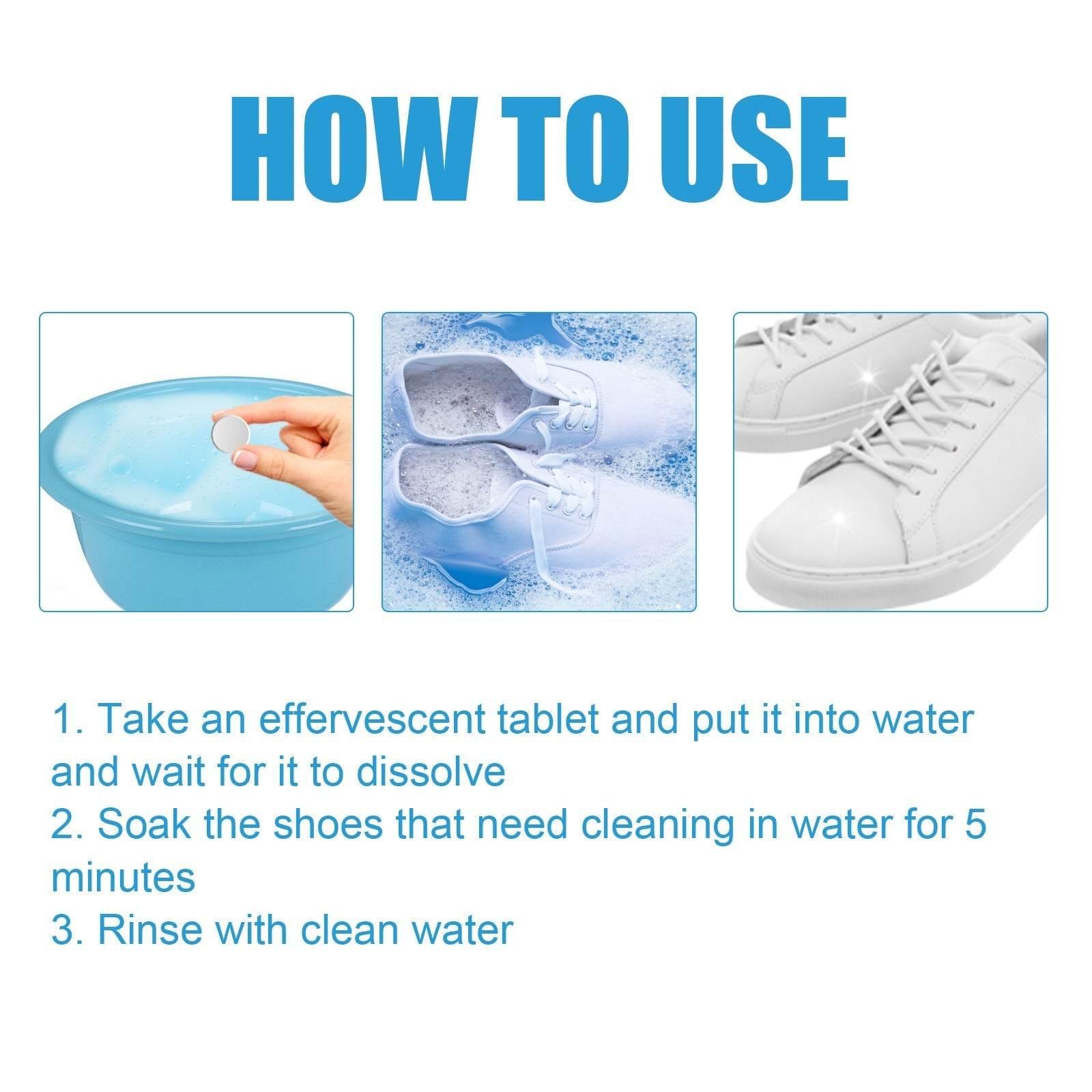 Jakehoe Small White Shoe Cleaning Tablets for Bright White Sneakers - Estalios