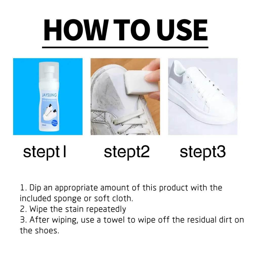Jaysuing Small White Shoe Cleaner for Effortless Whitening - Estalios