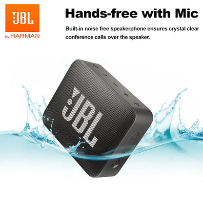 Black JBL GO2 IPX7 Waterproof Wireless Speaker perfect for music on the go