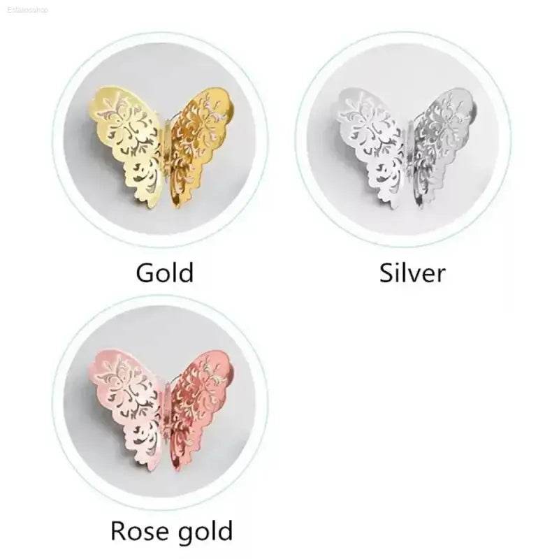 JJYY 12Pcs 3D Hollow Butterfly Wall Stickers for Home Decor - Estalios