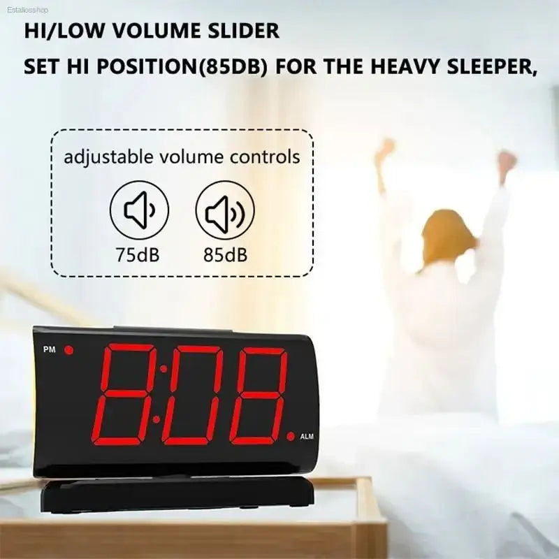 Jombo LED Digital Clock with 90 Degree Rotation for Modern Home Office Use - EstaliosShop
