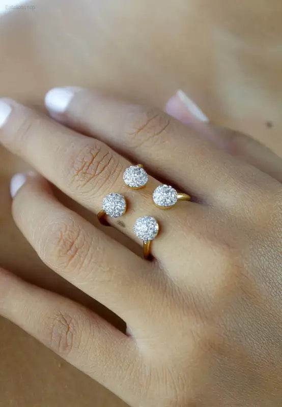 Joy Ring in 18K Gold Plating Adjustable Size - Estalios
