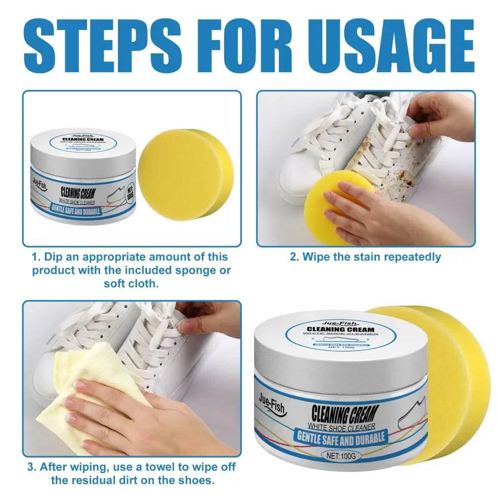 Jue-Fish Strong Decontamination Cream for White Shoes - Estalios