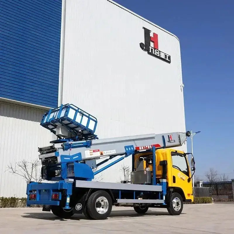 Yellow Juhe 32m-65m Telescopic Lifting Machine Truck with elevated work platform