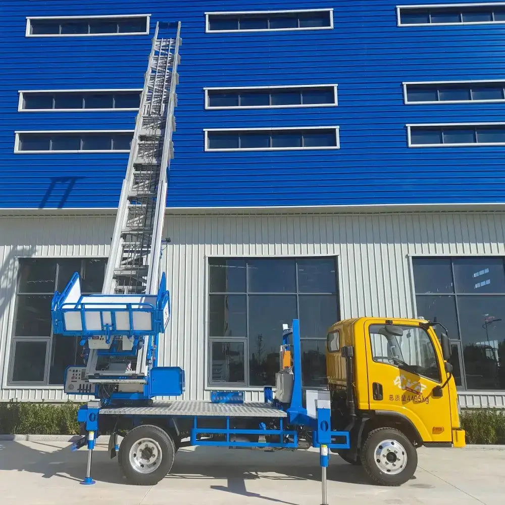 Yellow Juhe 32m-65m Telescopic Lifting Machine Truck with extended ladder