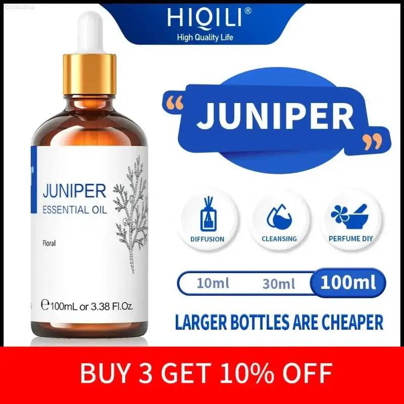 Juniper essential oil bottle.