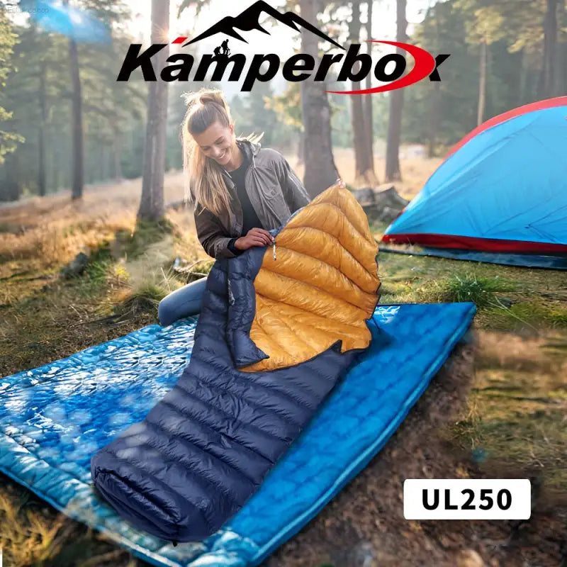 Kamperbox Ultra Light Down Sleeping Bag with Windproof and Waterproof Features for Outdoor Camping and Travel - EstaliosShop