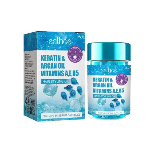 Keratin and Argan Oil Capsules for Hair Damage Repair - Estalios
