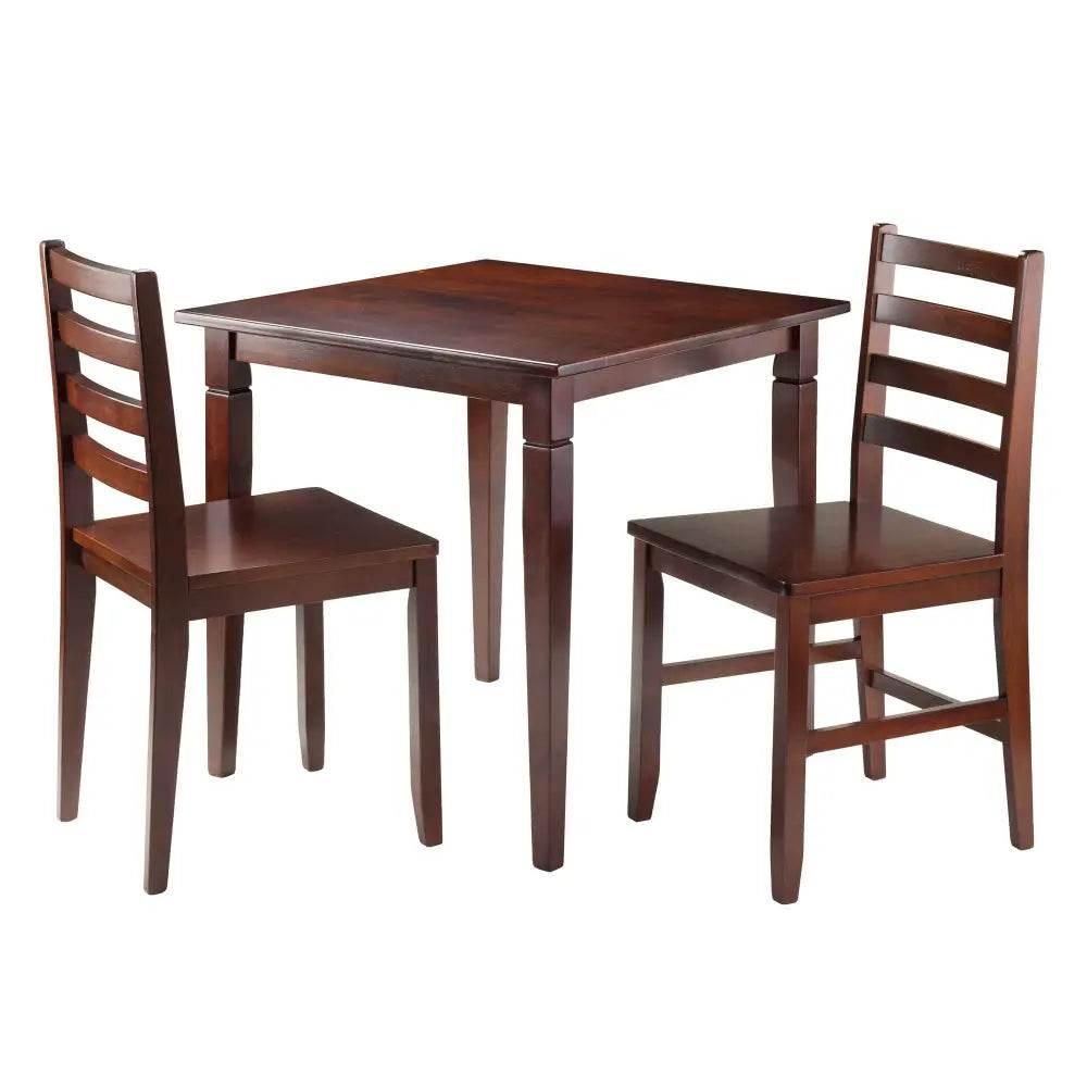 Kingsgate 3-Pc Dining Table with 2 Stylish Chairs - Estalios
