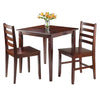Kingsgate 3-Pc Dining Table with 2 Stylish Chairs - Estalios