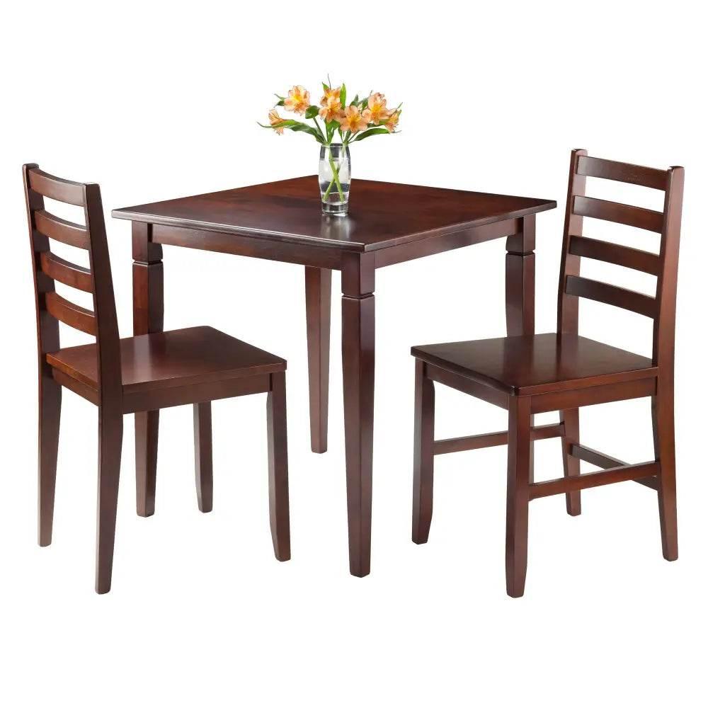 Kingsgate 3-Pc Dining Table with 2 Stylish Chairs - Estalios