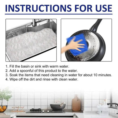 Kitchen All-Purpose Stain Removing Cleaning Powder for Utensils - Estalios