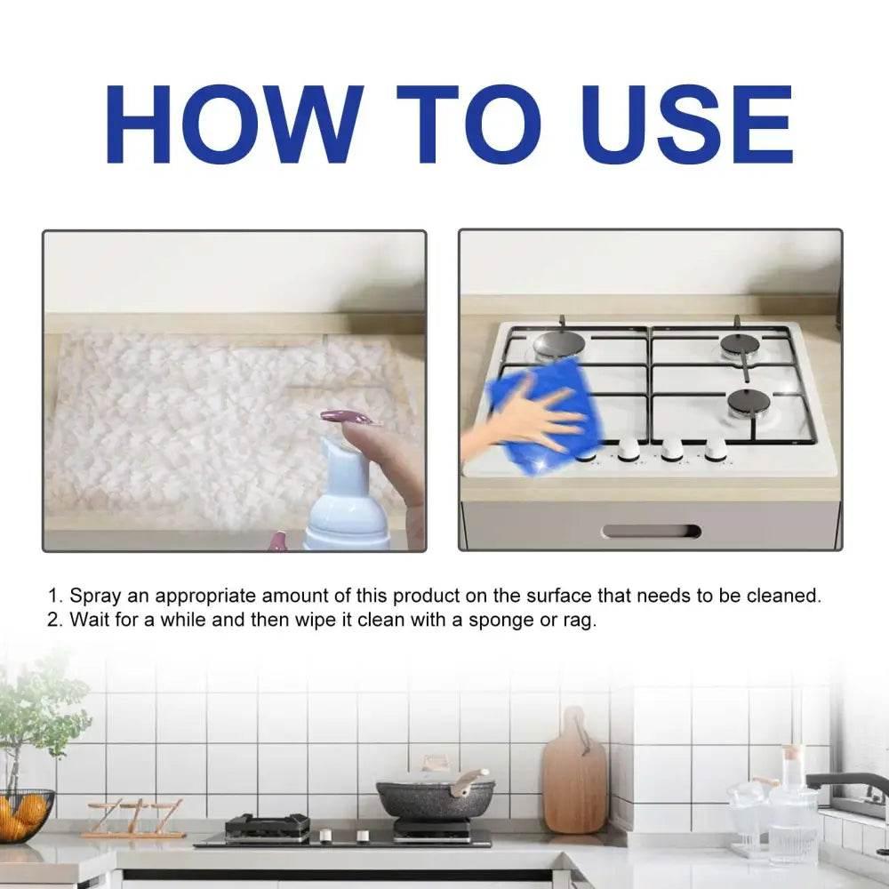 Kitchen Foam Cleaner for Heavy Oil Stove Hood Cleaning - Estalios