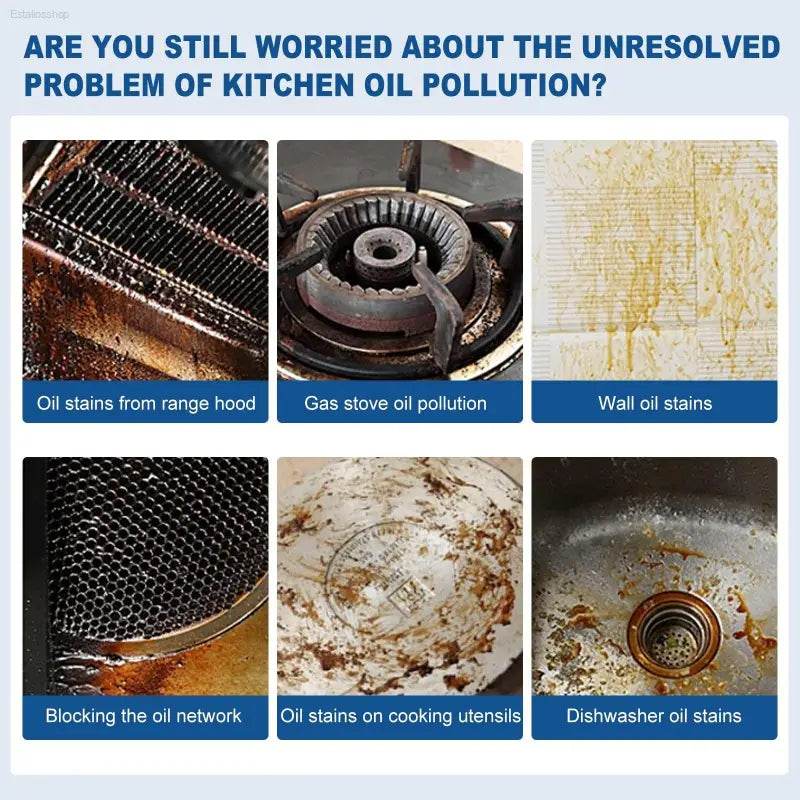 Kitchen Oil Stain Cleaning Tablets Heavy Oil Dirt Stain Cleaning Effervescent Tablets Kitchen Range Hood Cooktop - Estalios