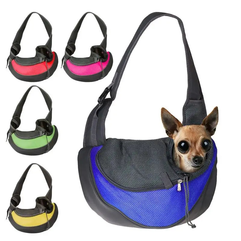 Chihuahua in a cozy Kitten Travel Carrier Shoulder Bag, perfect for comfy travels in the United States