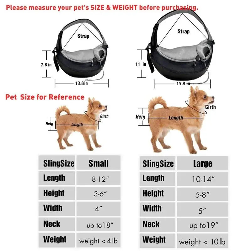 Pet carrier sizing guide for Kitten Travel Carrier Shoulder Bag USA, perfect for your pet