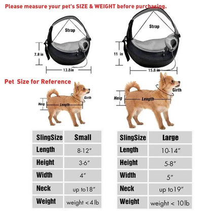 Pet carrier sizing guide for Kitten Travel Carrier Shoulder Bag USA, perfect for your pet