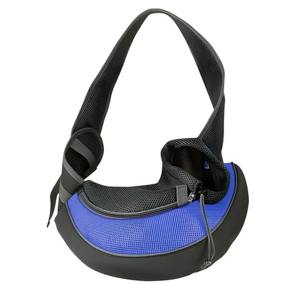 Blue and black pet carrier sling, perfect Kitten Travel Shoulder Bag sold in the United States